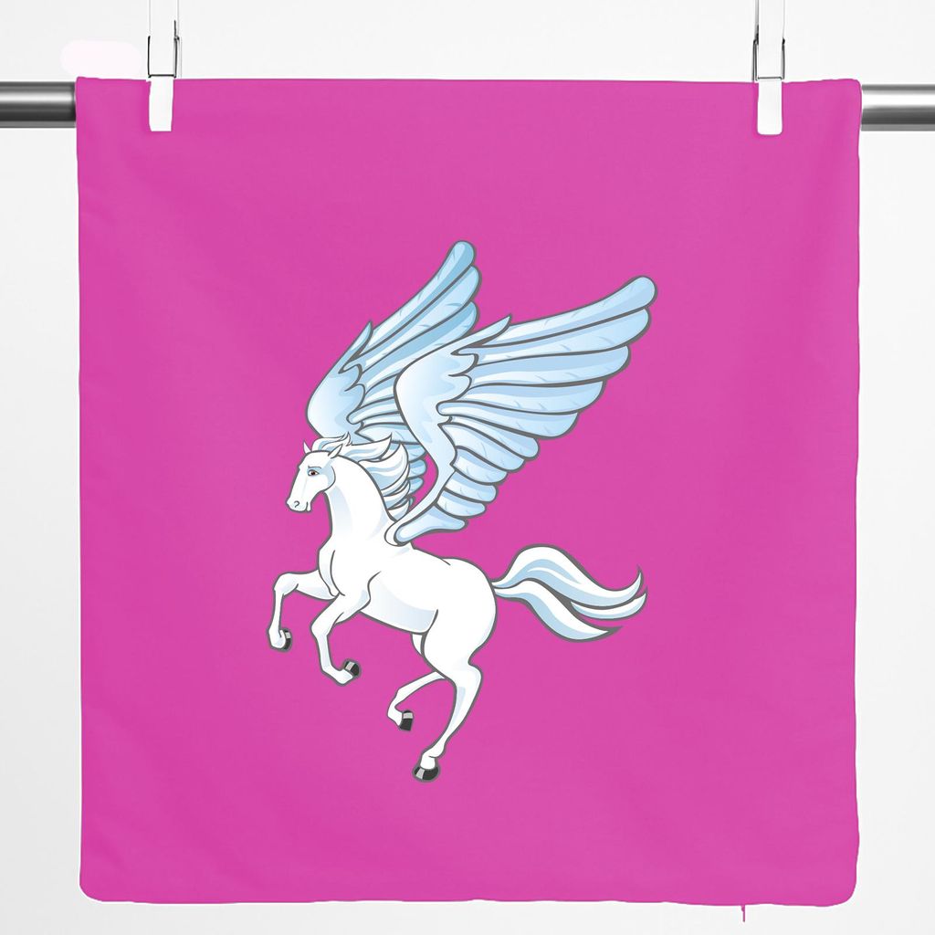 Huuraa Kissenbezug Pegasus Fabelwesen 40x40cm Fuchsia Baumwolle Dekokissenbezug Geschenkidee