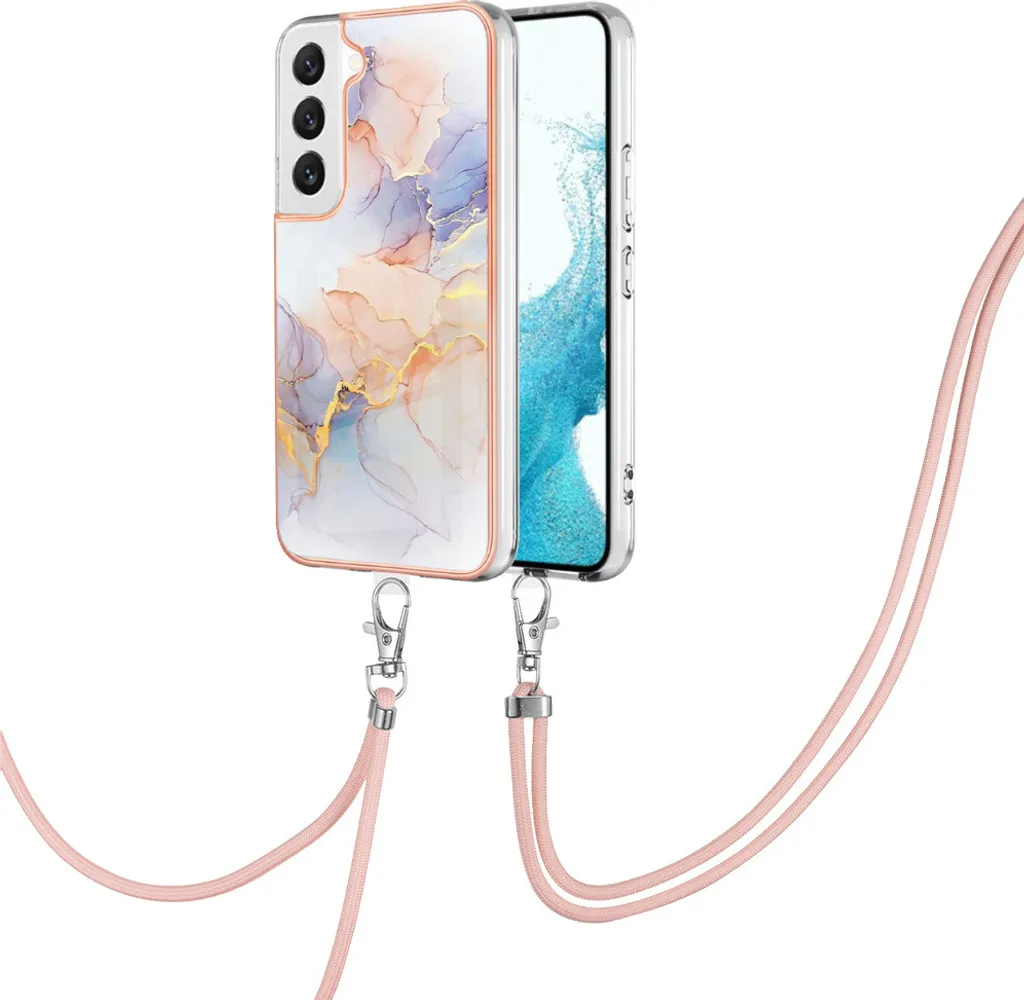Custodia Sport Samsung S22 5G con Cinturino Anti-Caduta Grigio