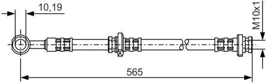 Tuyau de frein hydraulique BOSCH compatible avec Almera II Berline N16