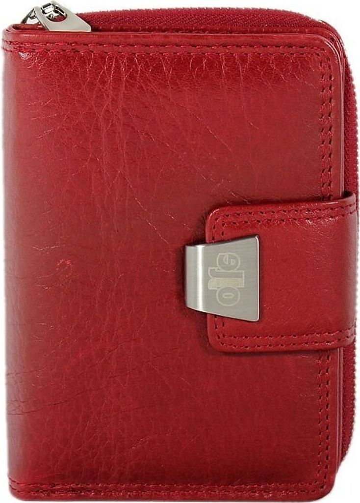 Damen Portemonnaie Leder Jennnifer Jones Dunkelrot Po1202