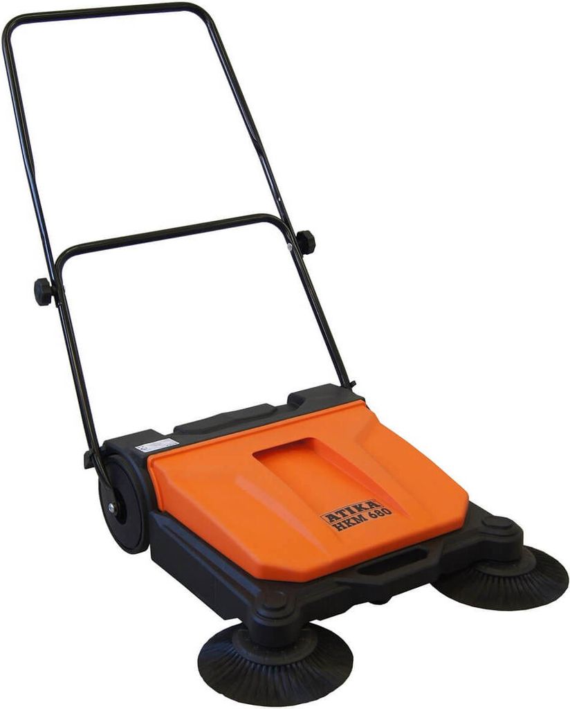 ATIKA HKM 680 Handkehrmaschine Kehrmaschine Kehrbesen, Arbeitsbreite 680 mm für Gehwege, Einfahrten