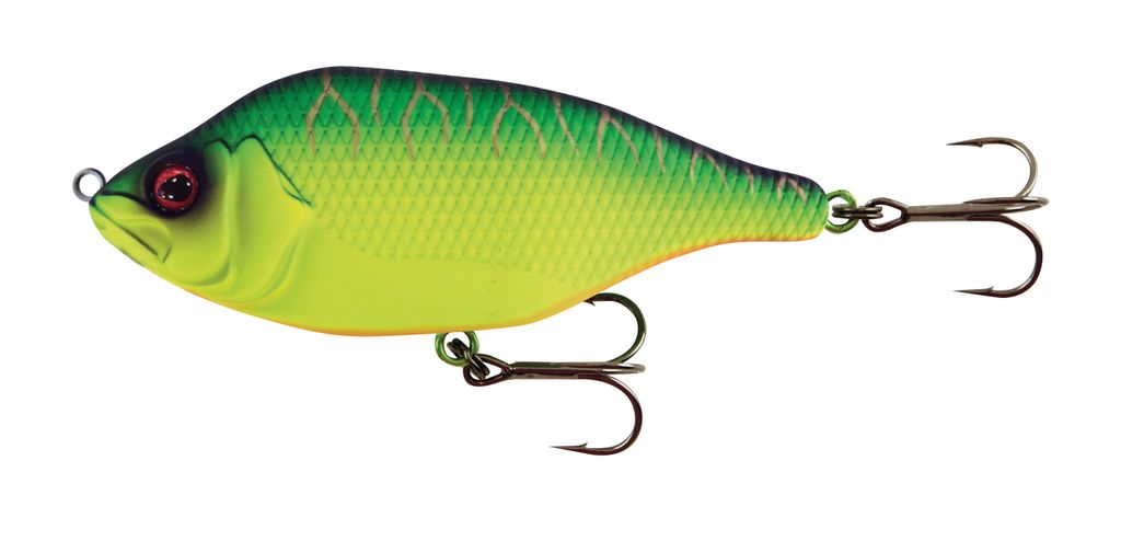Fox Rage Hitcher Jerk & Twitch UV 120mm 60g lipless sinking Jerkbait, Farbe:Fire Tiger