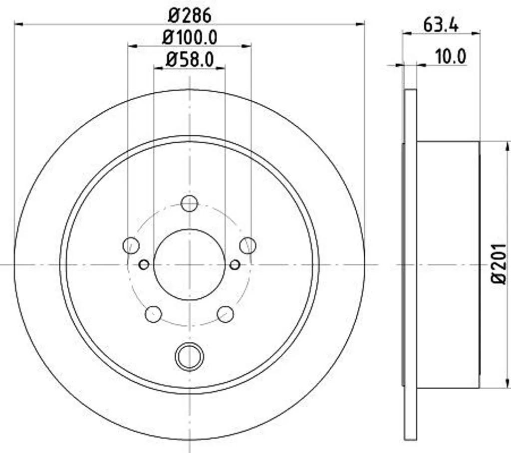 Jeu de 2 disques de frein arrière HELLA 8DD 355 116-421 pour rénovation - 5