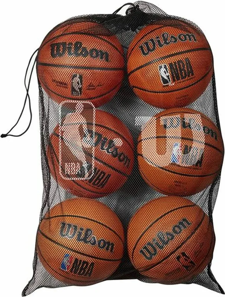Filet Wilson NBA Noir Résistant - Maille de Transport Haute Qualité