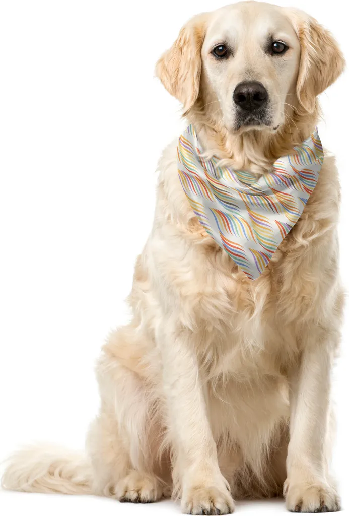 Abbandona il solito collare! Bandana Pet ABAKUHAUS Onde Colorate 40cm