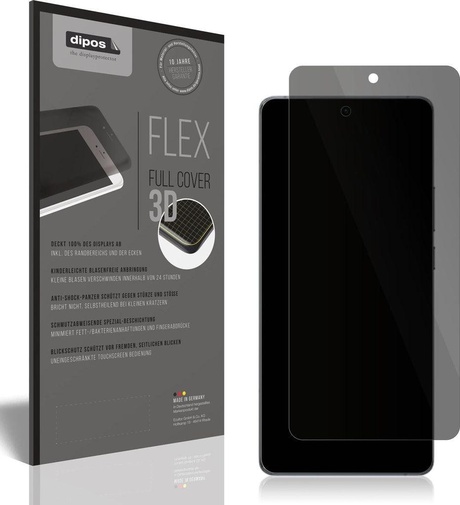 Full Cover Privacy Blickschutzfolie für VIvo X60 5G Folie Anti-Shock
