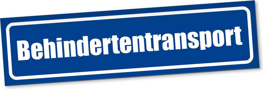 PantherPixel Behindertentransport Magnetschild Auto Fahrdienst Magnetfolie Geschenkidee 45 x 12 cm STANDARDFARBFOLIEN
