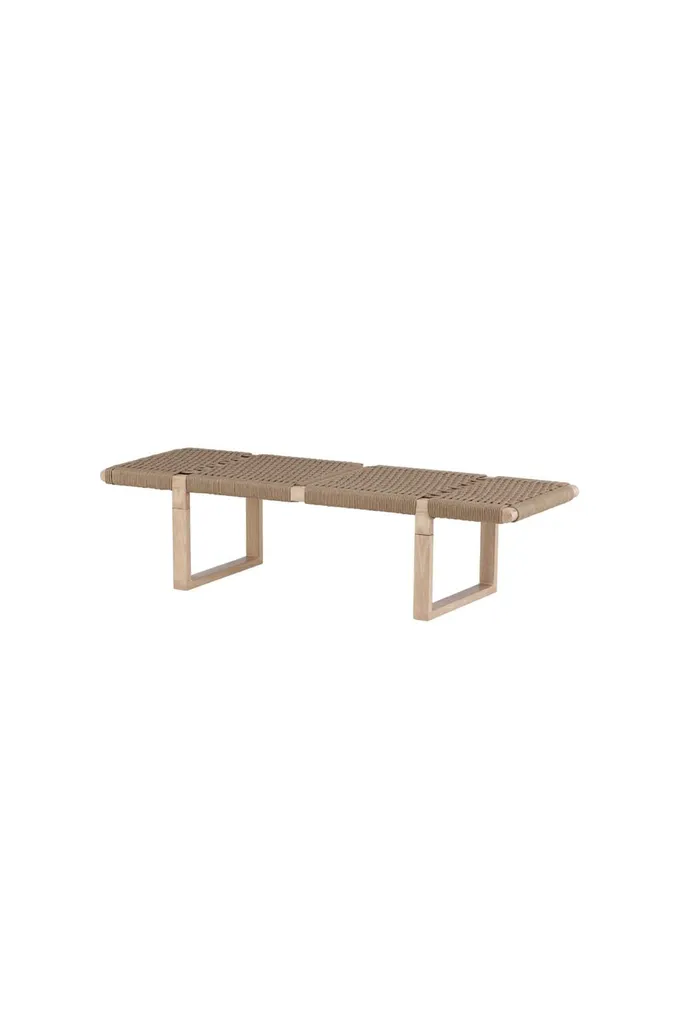 Banc en bois naturel Ängsjön assise de salle à manger 140cm scandinave