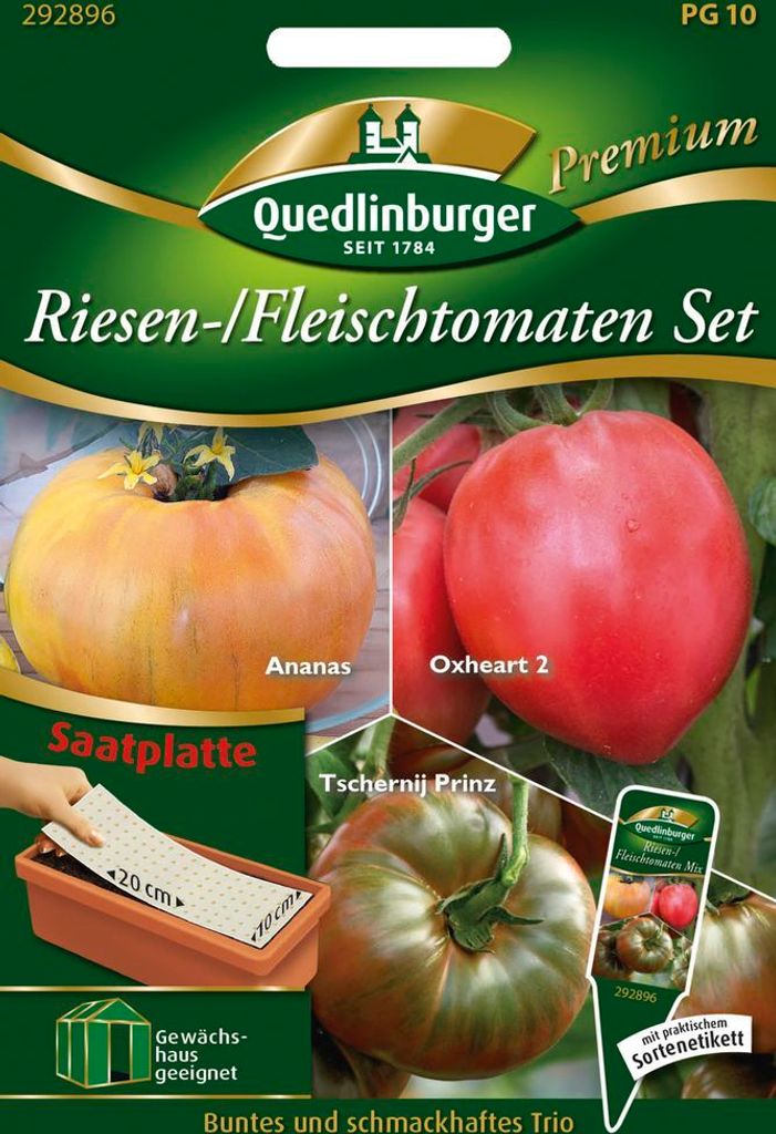 Riesen-/ Fleischtomaten Set (Saatplatte) | Tomatensamen von Quedlinburger