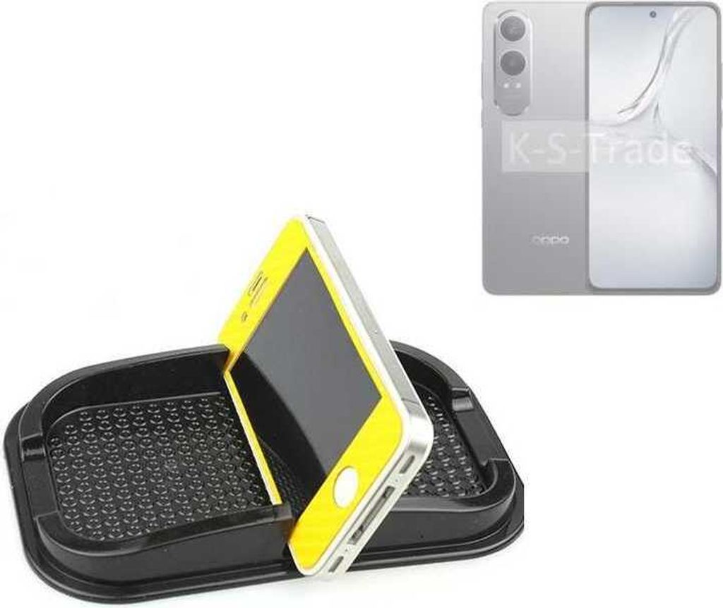 K-S-Trade Auto Anti Rutsch Matte Smartphone-Halter kompatibel mit Oppo K12x Haft Pad Armaturenbrett Handy-Halterung Silikon