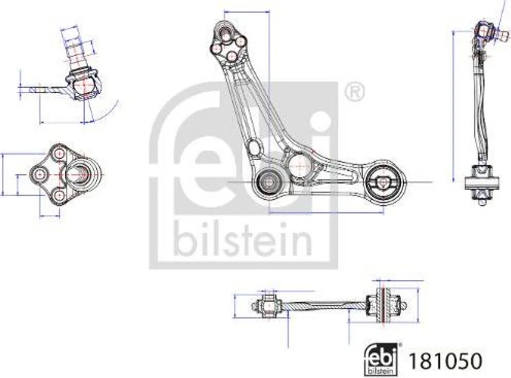 Bras de suspension FEBI 181050 : élimine bruits et jeu sur Megane