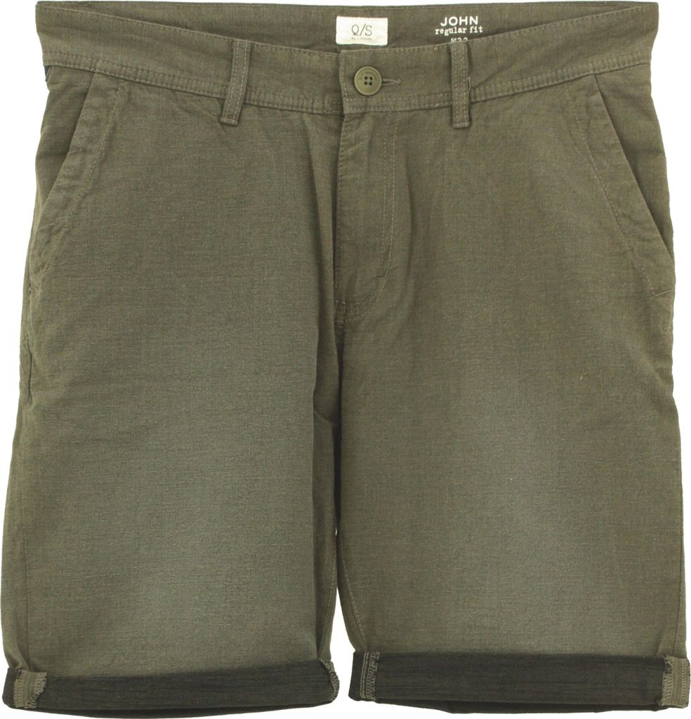 31953 QS by s. Oliver, John, kurze Jeans Shorts Bermudas, Gabardine ohne Stretch, brown, W 36