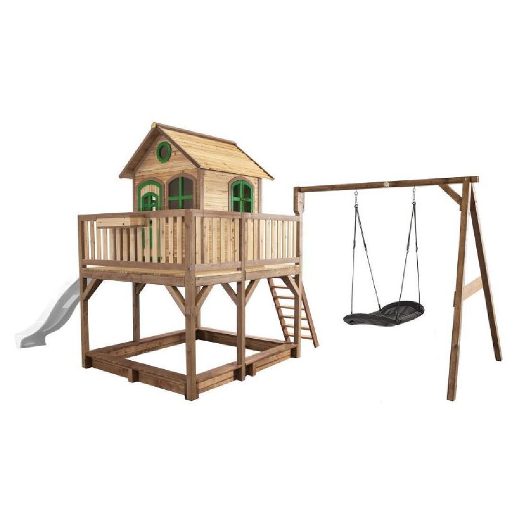 Axi Playhouse Liam Nestschaukel 277 x 613 x 291 cm Natur Grün Weiß