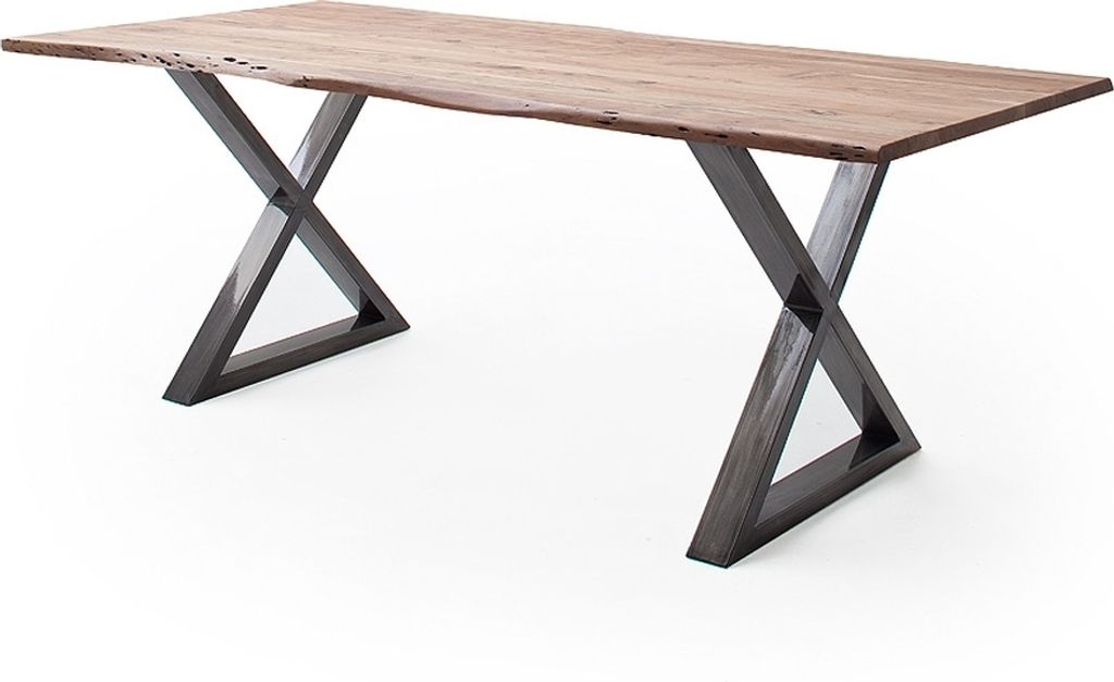 Baumkantentisch >Calabria< in Akazie natur / antik - 160x76,5x90 (BxHxT)