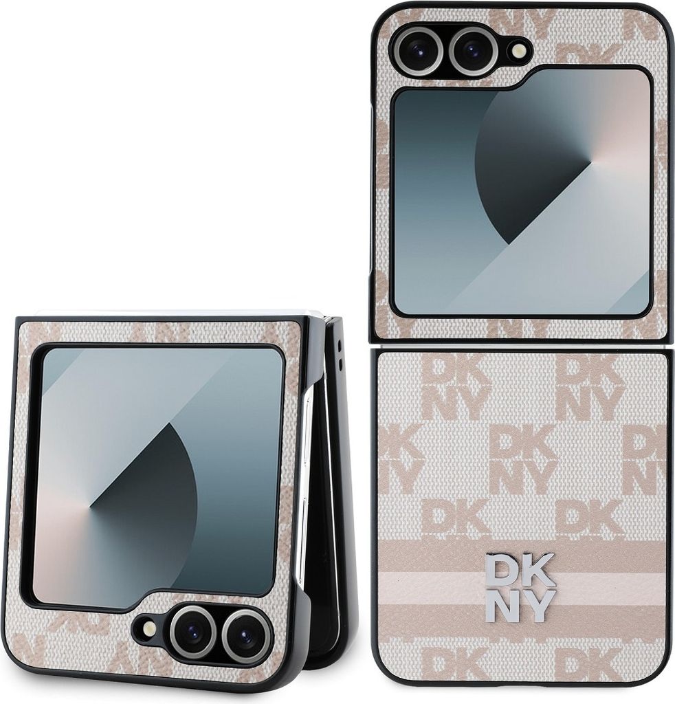 DKNY DKHCZF6PCPTSSP Z Flip6 F741 pink Chequered Pattern Printed Stripes Schutzhülle