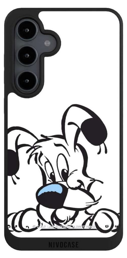 NIVOCASE Handyhülle für Samsung Galaxy S24 FE 5G Hülle NIVOpure Case Schwarz Comic Idefix Offizielles Lizenzprodukt