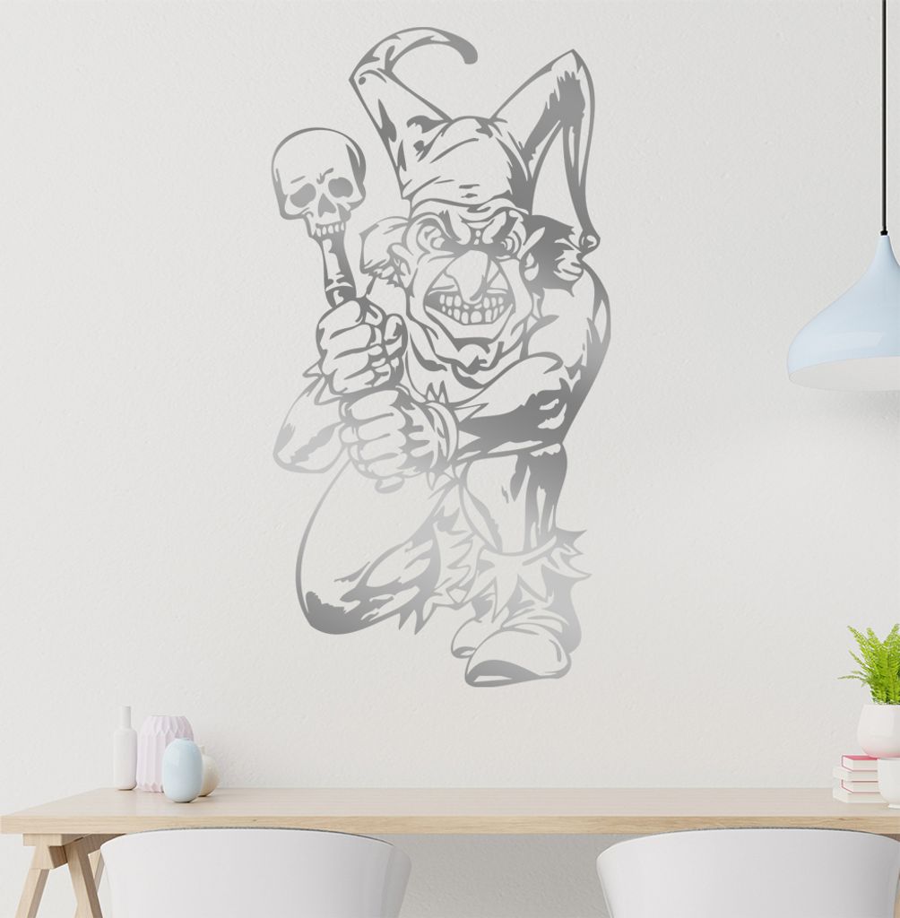 Harlekin Wandtattoo in 6 Größen - Wandaufkleber Wall Sticker - Dekoration, Küche, Wohnzimmer, Schlafzimmer, Badezimmer