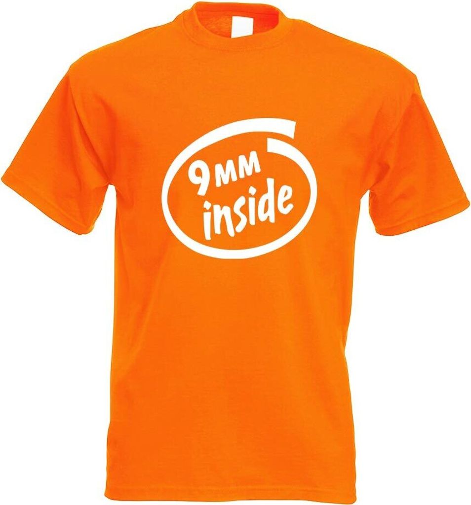 Kiwistar - T-Shirt - orange - 9 mm Inside Motiv Bedruckt Funshirt Design Print - mit Motiv Bedruckt - Funshirt Design - Sport - Freizeit - Herren - XL