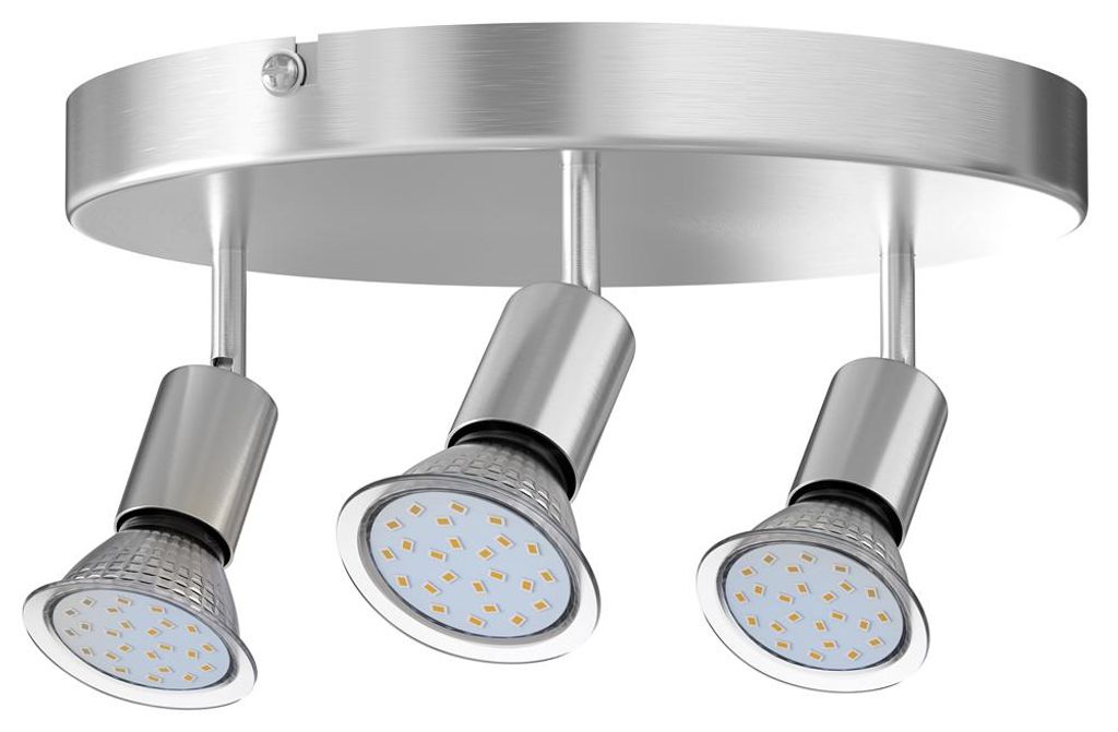 MONZANA LED Deckenstrahler Spot Lampe 3 Flammig Rund Produktbild 