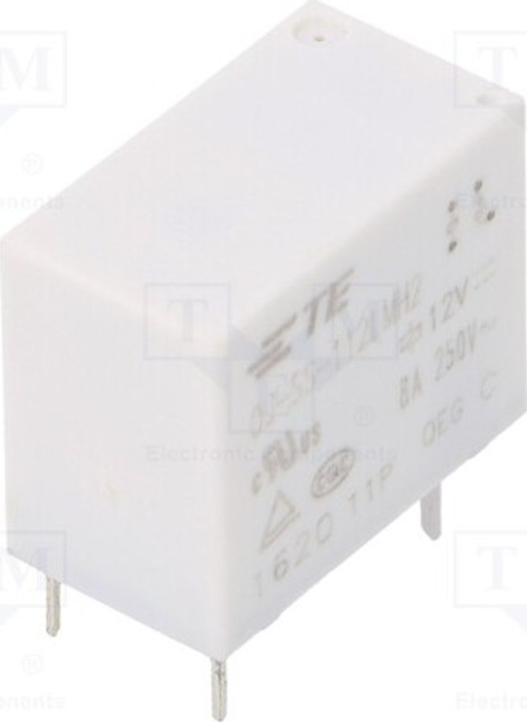 1x Relais: elektromagnetisch USpule : 12VDC 8A/250VAC 1721260-5 Elektromagnetisc
