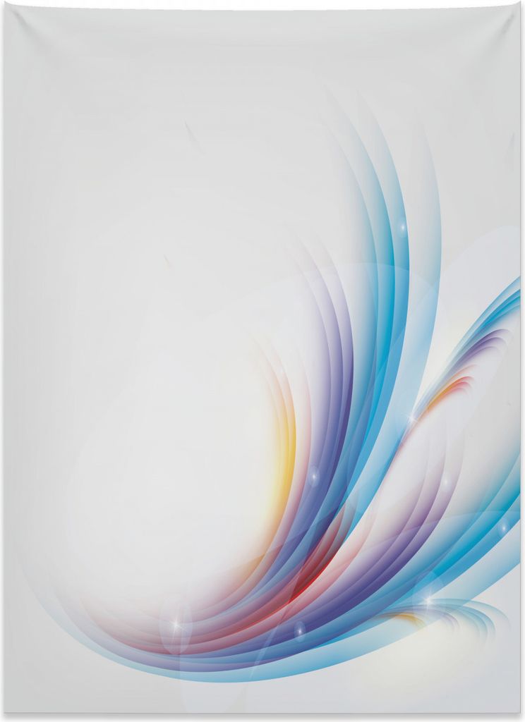 Abakuhaus Modern Wandteppich, Regenbogen inspirierte Wellen aus Weiches Mikrofaser Stoff Kein Verblassen Klare Farben Waschbar, 110 x 150 cm, Orang...