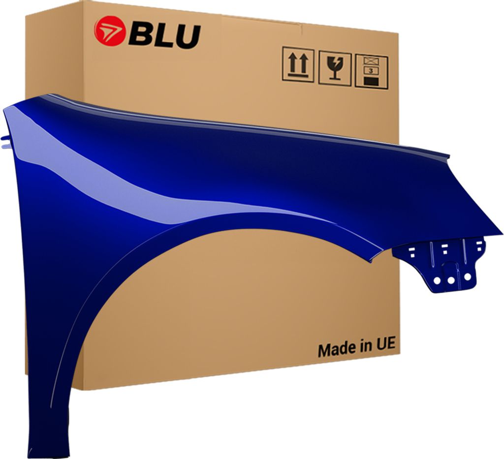 BLU Kotflügel Passend für VW Volkswagen GOLF V 5 SCHRÄGHECK LB5N Rechts Blau IndigoBlau | 2003-2009 | Vorderseite Vorne | Lackiert | Einbaufertig