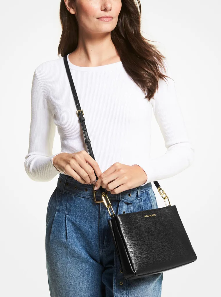 Sac à main Michael Kors Jet Set Medium Crossbody Noir - Design Élégant