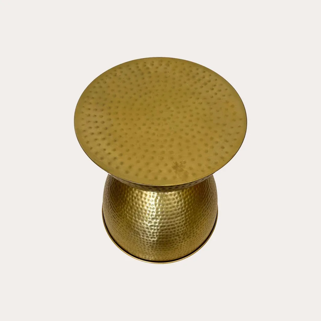 Table basse métal doré finition brossée structure légère et robuste - 2