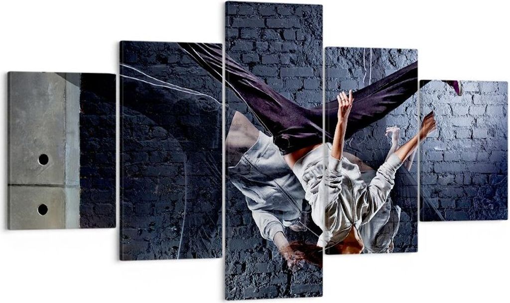 Bild auf Leinwand - Leinwandbild - Tänzer Mode Flip Mädchen - 125x70cm - Wand Bild - Wanddeko - Leinwanddruck - Bilder - Kunstdruck - Wanddekorat...