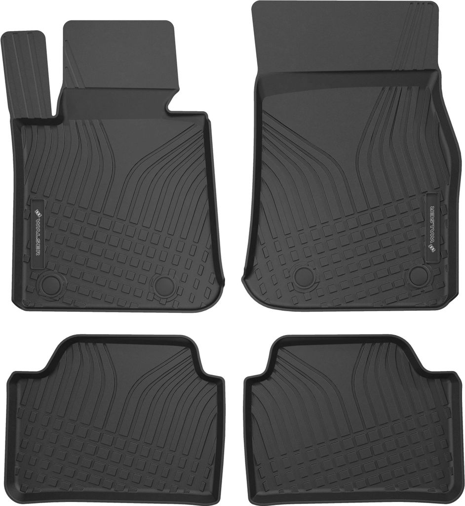 WALSER Premium Fussmatten Auto für BMW 1 (F20) 07/2011-06/2019, 100% passgenaue Gummimatten Auto - EU, robuste Fußmatten Auto, Auto Fußmatten