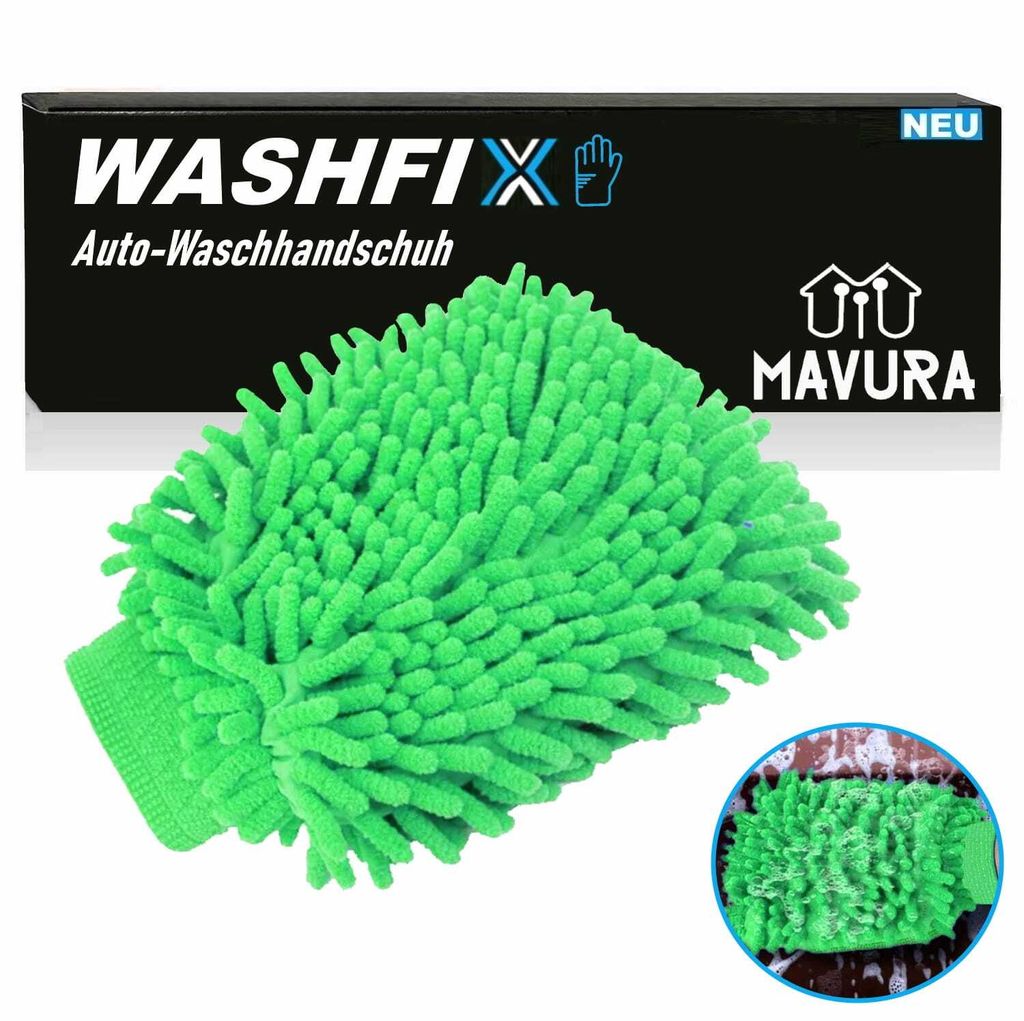 WASHFIX Profi Autowaschhandschuh Mikrofaser Handschuh Produktbild 