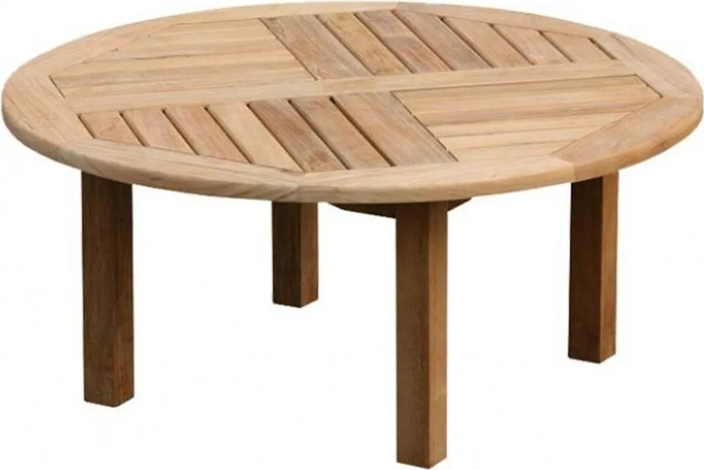 Table basse ronde Teako Design en teck massif premium - Ø 100 cm