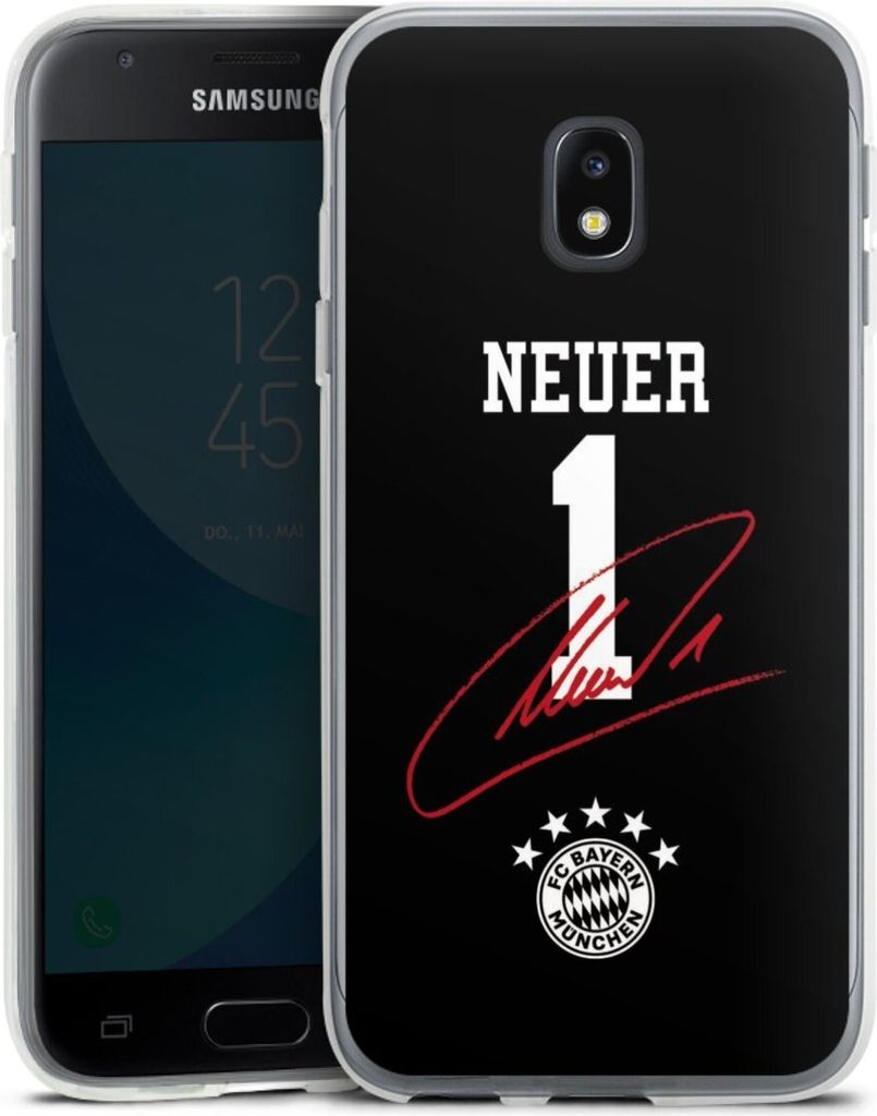 DeinDesign Handyhülle für Samsung Galaxy J3 Duos (2017) Silikon Hülle Case Smartphone Schutzhülle FC Bayern München FCB Manuel Neuer