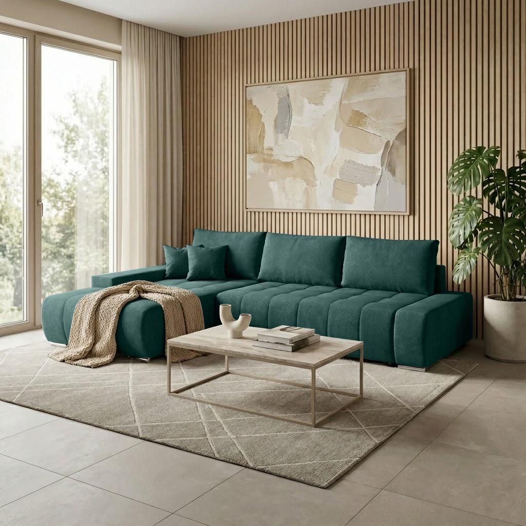 Beautysofa DRACO L Ecksofa mit Schlaffunktion & Bettkasten Produktbild 