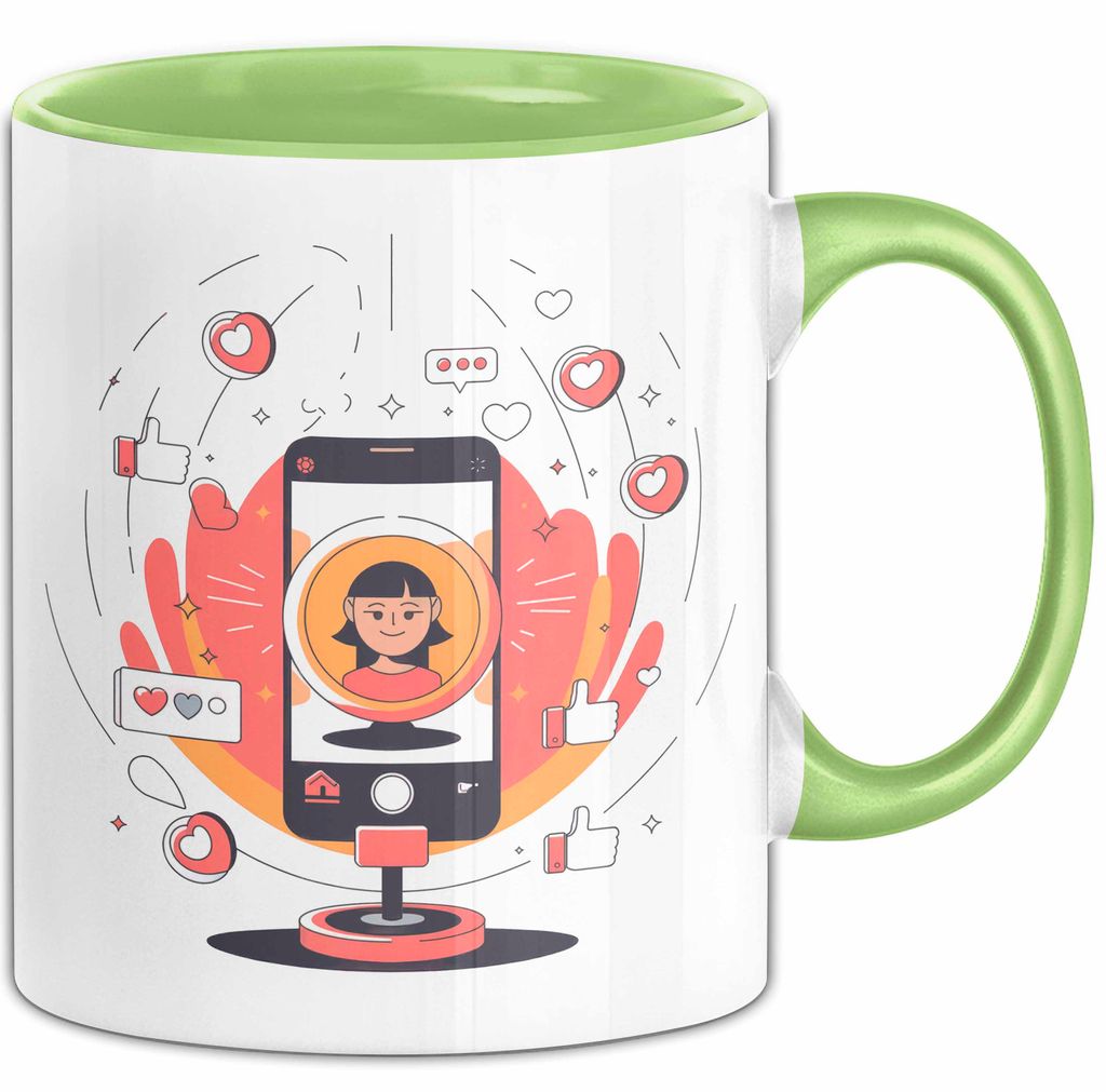 Influencer Tasse Geschenk Lustige Geschenkidee Spruch Für Trend Setter (Grün)