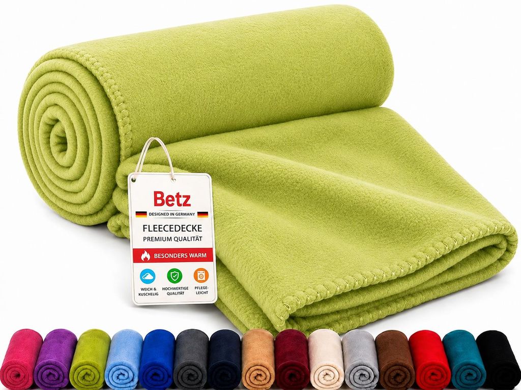 Betz Fleecedecke 130x170 cm 180g/m² – Weiche Wohndecke & Produktbild  KI-generiertes Bild