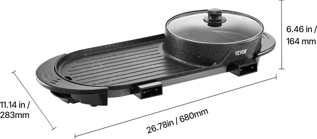 Hot Pot Mit Grill, 2200 W 2 In 1 Elektrischer Rauch Produktbild-Vorschau 14