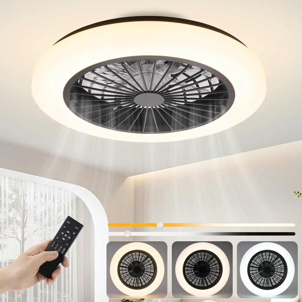 ZMH Ventilateur de Plafond avec Éclairage LED 40W et Télécommande - 8