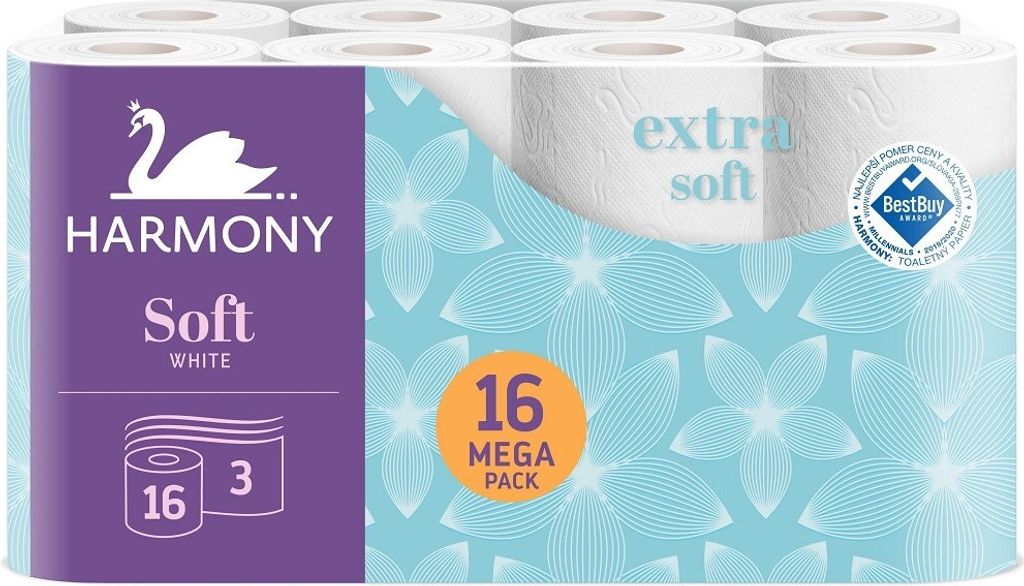 Papier toaletowy HARMONY Soft 17,5m, 16szt/3vr. Zdjęcie produktu 