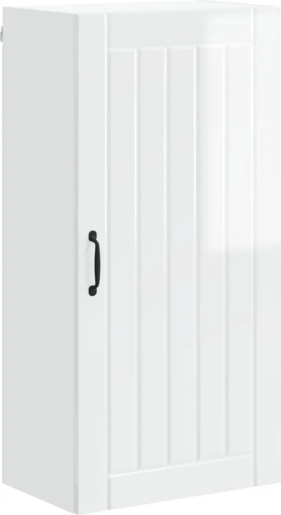 Mobiletto Multiuso 50x31x100 cm Bianco Lucido | Dispensa per Casa