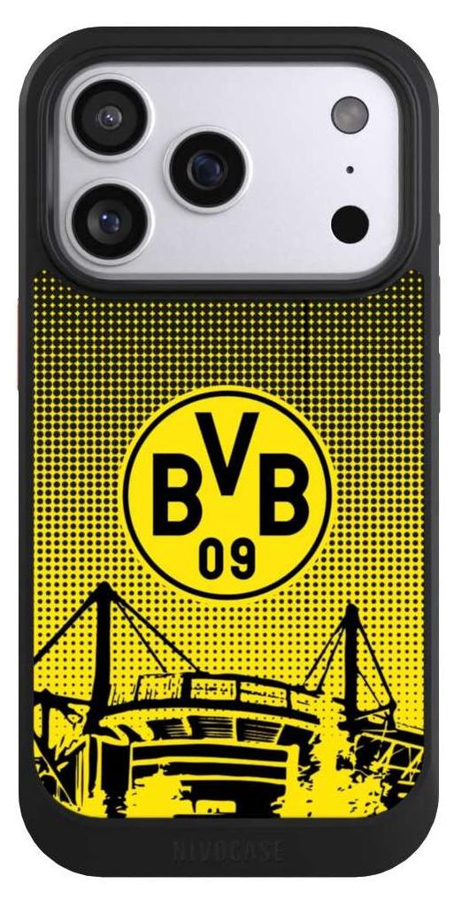 NIVOCASE Hülle für Apple iPhone 17 Pro Handyhülle NIVOcore Case Schwarz BVB Borussia Dortmund Stadion