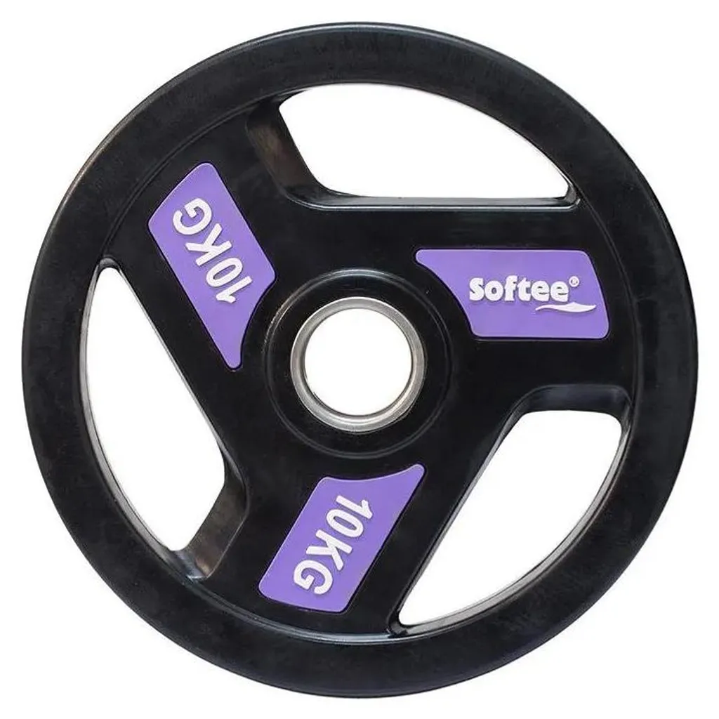 Disque de Fonte 10kg Noir Softee Haute Densité pour Entraînement Lourd