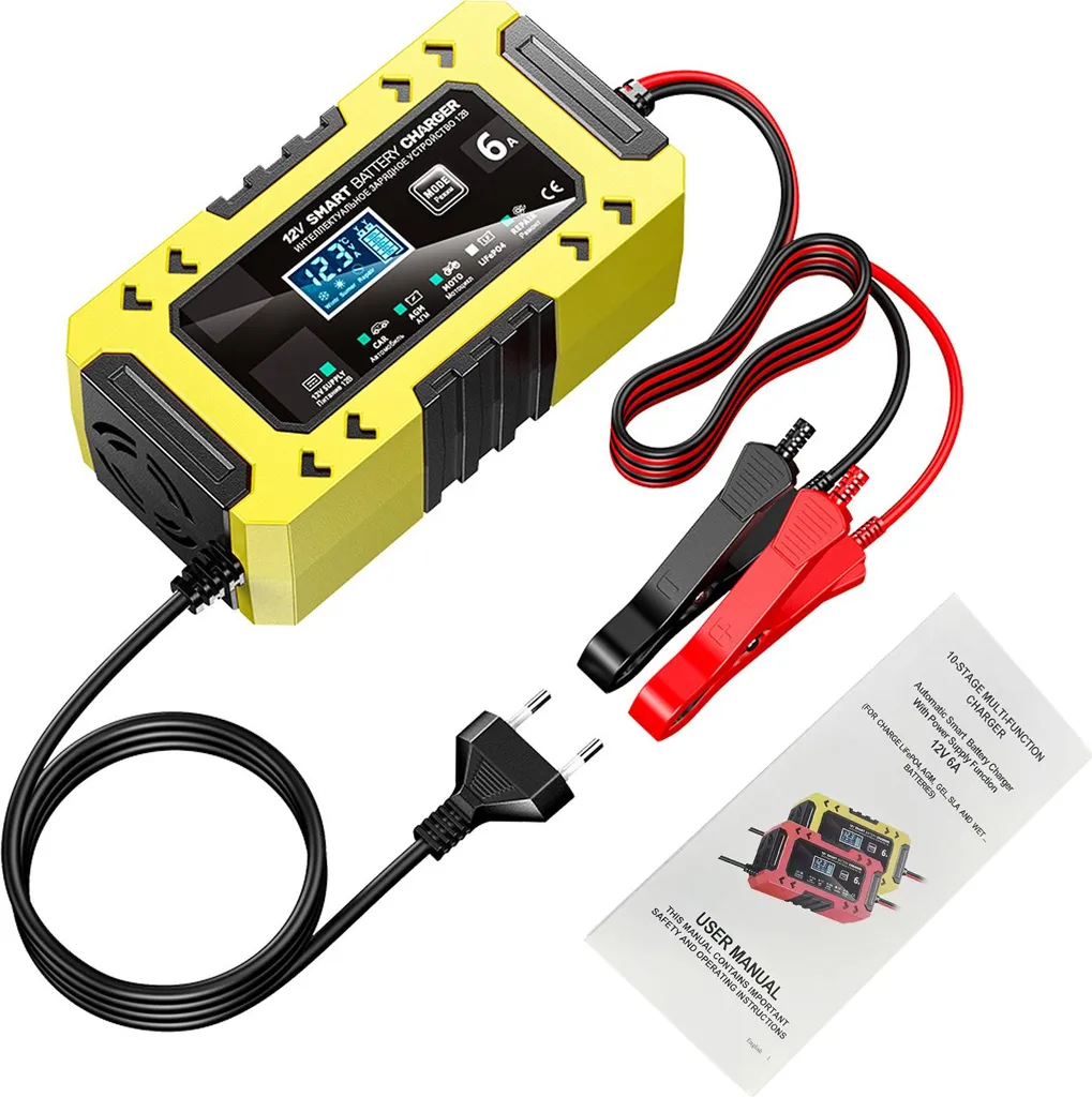 Carica Batteria Moto e Auto 12V 6A - Proteggi i tuoi Viaggi