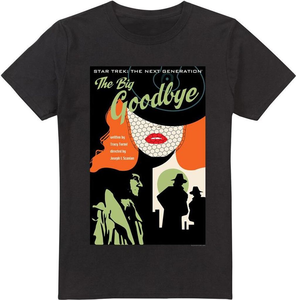 Star Trek - "The Next Generation Season 1 Episode 12" T-Shirt für Herren TV13975 (4XL) (Schwarz)