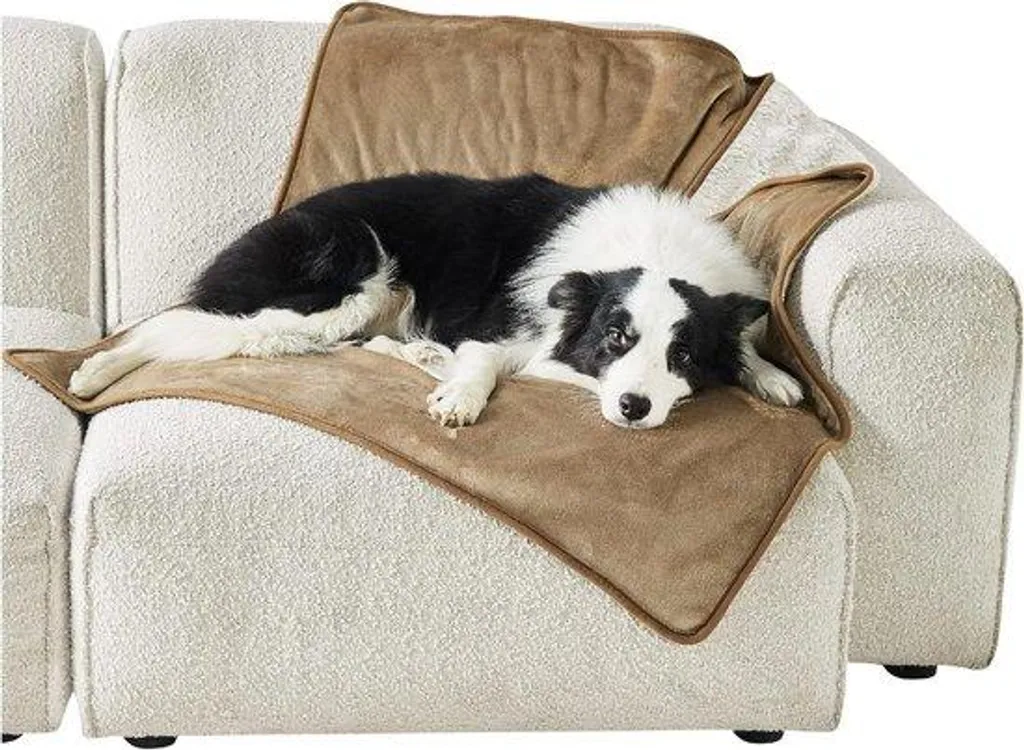 Couverture pour grands chiens 100x120 cm en polaire de laine de mouton