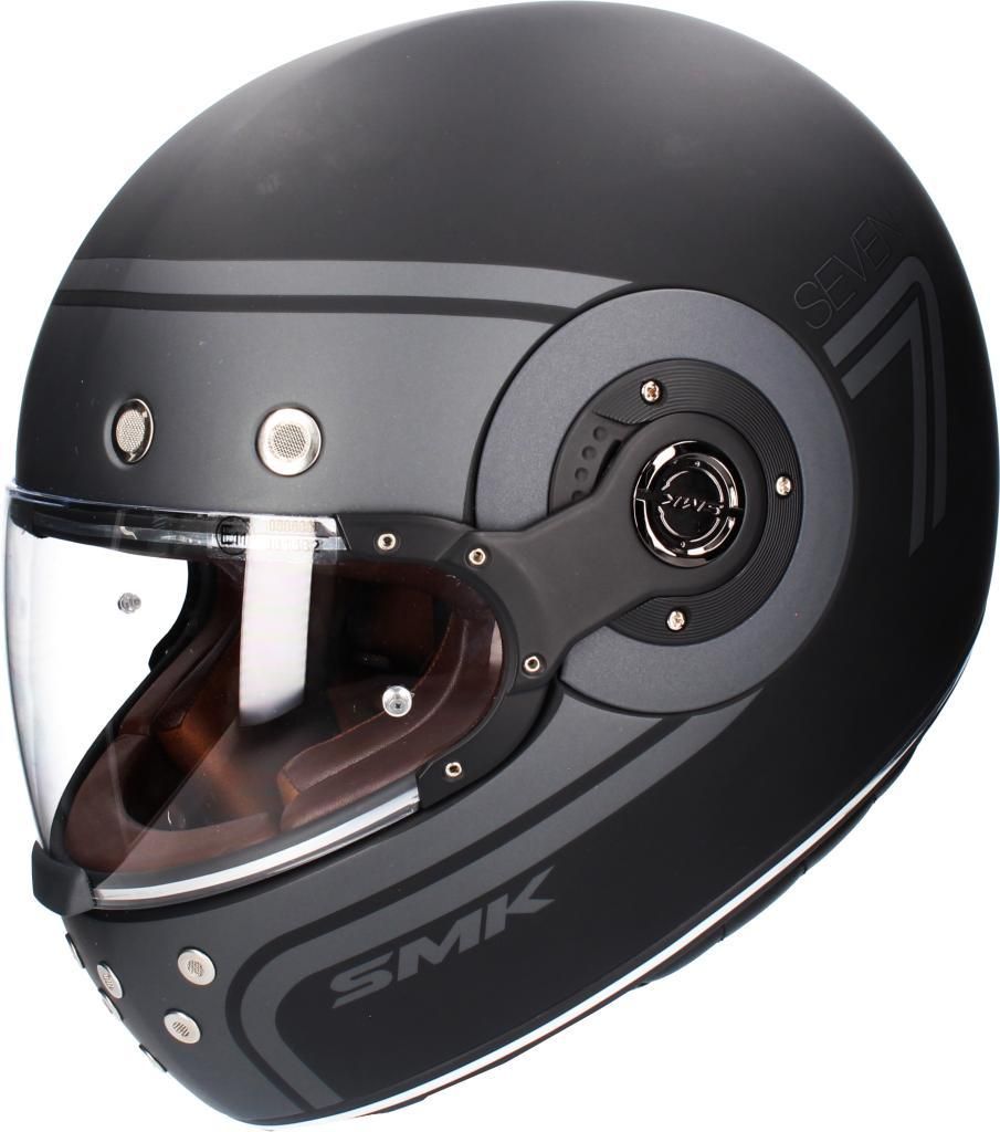 SMK Retro Seven casque couleur : noir mat, taille : XS Image du produit 