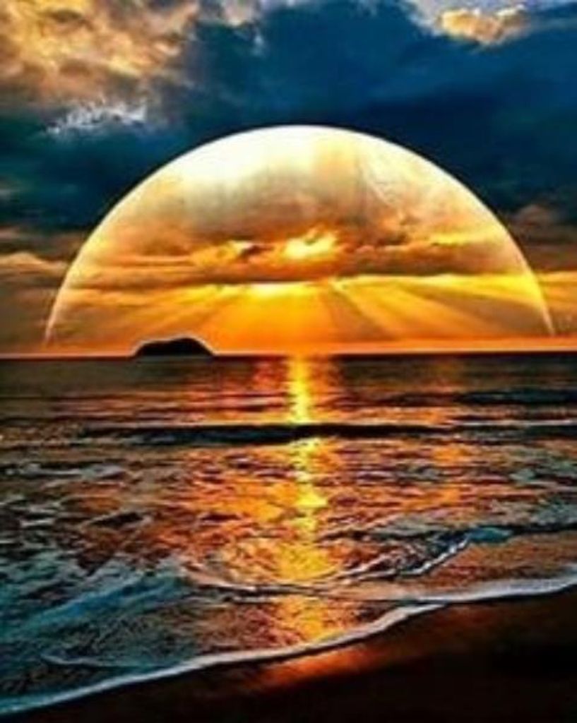 NORIMPEX Malen nach Zahlen Sonnenuntergang am Meer 40 x 50 5615