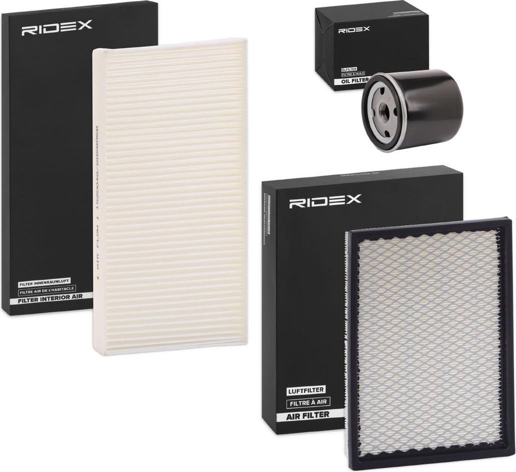 RIDEX Filterset Inspektionspaket Filtersatz für CHRYSLER PT CRUISER (PT) PT CRUISER Cabriolet