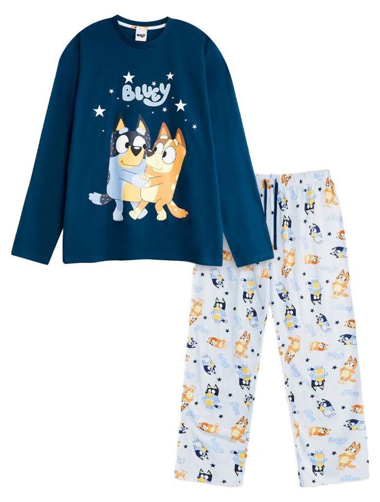 Bluey - "Family" Schlafanzug mit langer Hose für Damen NS9388 (M) (Bunt)