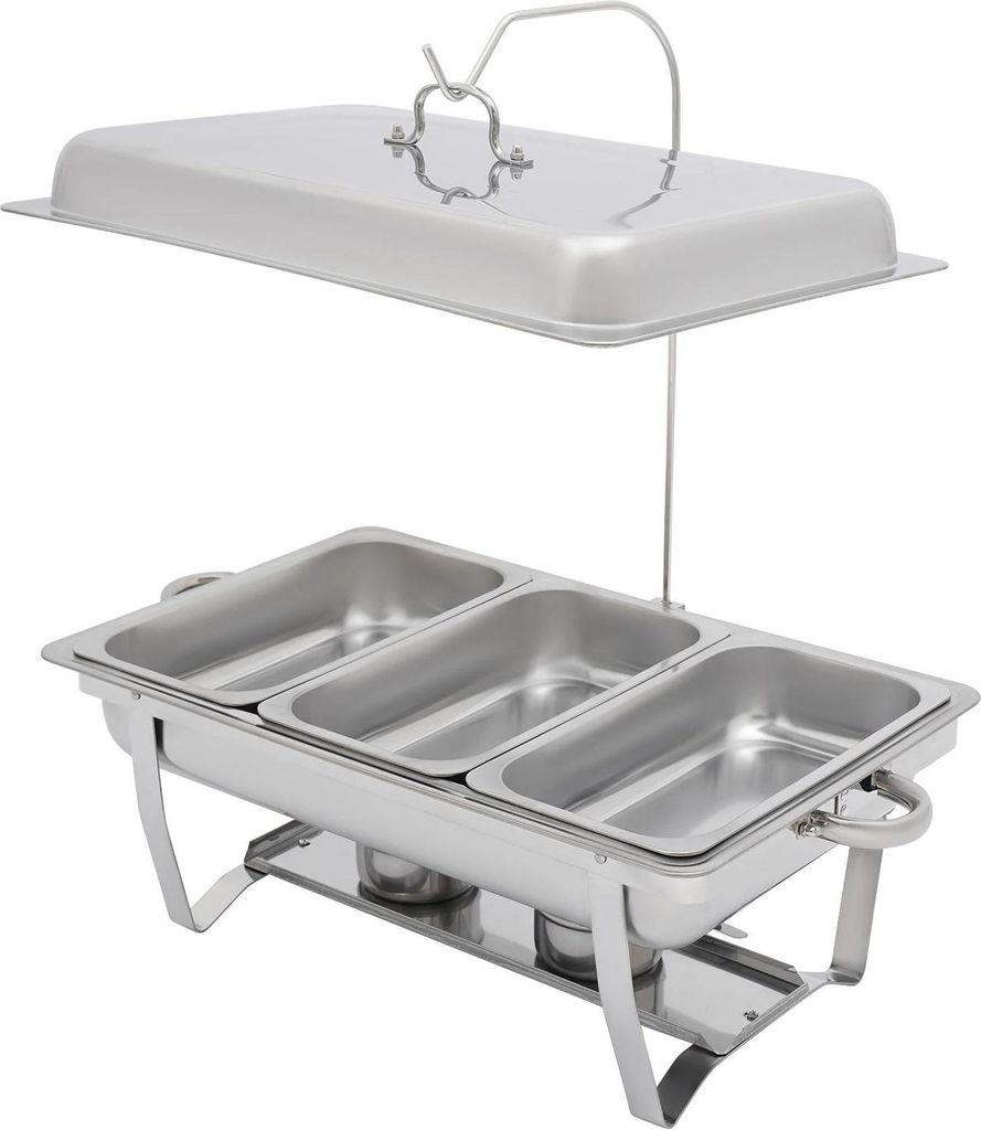 Chafing Dish Buffetwärmer - Buffet-Server & Speisenwärmer - Edelstahl - Für Catering, Restaurant & Hotel - Gewerblich